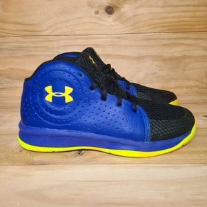 Under Armour Jet 2019 Basketball Sneakers Youth 3 Blue Yellow Black